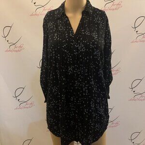 Motherhood. Size S. Maternity Belted Top. Rayon. 3/4 Sleeve. Pin tucks. B81.